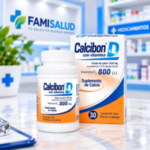 CALCIBON D CITRATO DE CALCIO 1500MG + VITAMINA D3 800UI FCO * 30 TABLETAS FARMA DE COLOMBIA