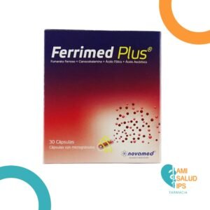 FUMARATO FERROSO + CIANOCOBOLAMINA + ACIDO FOLICO + ACIDO ASCORBICO FERRIMED PLUS CAPSULA NOVAMED