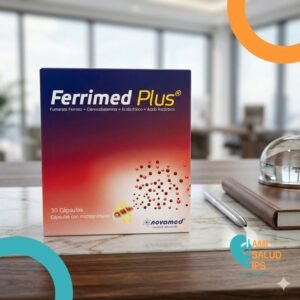 FERRIMED PLUS ACIDO ASCORBICO 100MG, ACIDO FOLICO 2MG, CIANOCOBALAMINA 1MG, FURAMATO FERROSO 330MG  CAJA * 30 CAPSULAS NOVAMED