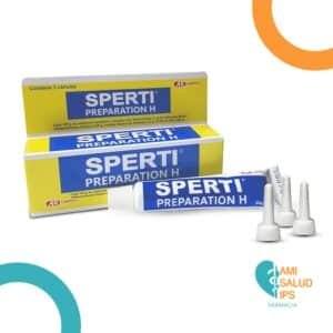 SPERTI PREPATATION H ALUMINIO ACETATO + HIDROCORTISONA + LIDOCAINA + OXIDO DE ZINC 3.5G+0.25G+5G+18G/100G UNGUENTO RECTAL TUBO*20 G + CANULAS SIEGFIED