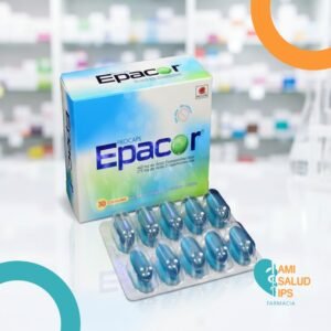 EPACOR ACIDO EICOSAPENTAENOICO + ACIDO DOCOSAHEXAENOICO 465MG+ 375MG CAPSULA BLANDAS