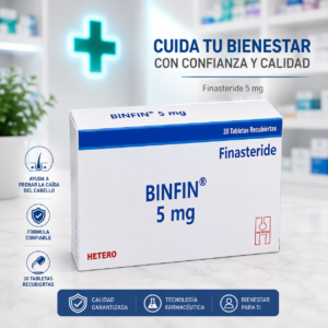 BINFIN 5MG FINASTERIDE 5MG C*30 TABLETAS RECUBIERTAS HETERO