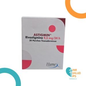 ASTIGMIN 9.5 MG RIVASTIGMINA 18 MG / 9.5MG C*30 PARCHES TRANSDERMICOS HUMAX