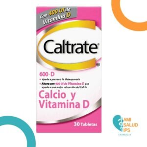 CALTRATE D CARBONATO DE CALCIO 600MG + VITAMINA D 400 UI  FRASCO * 30 TABLETAS RECUBIERTAS PFIZER