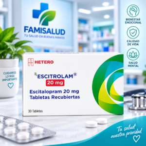 ESCITROLAM 20 ESCITALOPRAM 20MG C*30 TABLETAS HETERO