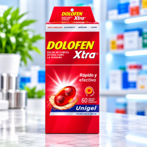 DOLOFEN XTRA ACETAMINOFEN+CAFEINA+IBUPROFENO 250MG+65MG+400MG CAJA*60 CAPSULAS TECNOLOGIA UNIGEL PROCAPS