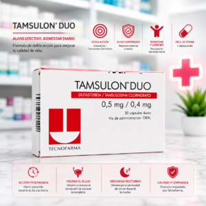 TAMSULON DUO TAMSULOSINA + DUTASTERIDA (0.4+0.5) MG C*30 CAPSULAS DURAS TECNOFARMA