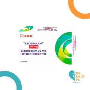 ESCITROLAM 20 ESCITALOPRAM 20MG C*30 TABLETAS HETERO