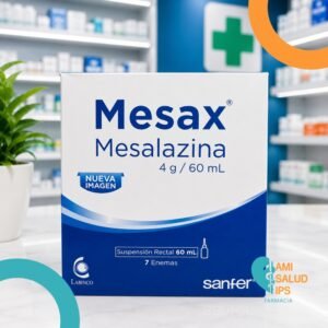 MESAX ENEMA MESALAZINA 4G SUSPENSION RECTAL FCO*60ML SANFER