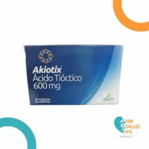 AKIOTIX ACIDO TIOCTICO (ALFALIPOICO) 600MG C*30 TABLETAS RECUBIERTAS XINETIX PHARMA