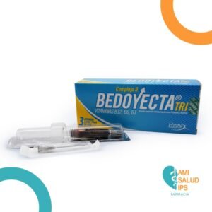 BEDOYECTA TRI CIANOCOBALAMINA (B12) 10MG / PIRIDOXINA (B6) 50MG / TIAMINA (B1) 100MG SOLUCION INYECTABLE C*3 JERINGAS PRELLENADAS * 2ML HUMAX