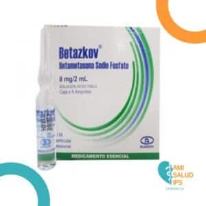 BETAZKOV BETAMETASONA 8MG/2ML SOLUCION INYECTABLE C*5 AMPOLLAS * 2ML BLASKOV