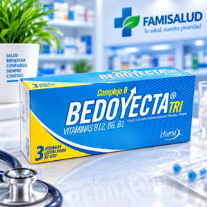 BEDOYECTA TRI CIANOCOBALAMINA (B12) 10MG / PIRIDOXINA (B6) 50MG / TIAMINA (B1) 100MG SOLUCION INYECTABLE C*3 JERINGAS PRELLENADAS * 2ML HUMAX