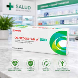 OLMEDOXTAN A AMLODIPINO 5MG / OLMESARTAN MEDOXOMIL 40MG C*30 TABLETAS RECUBIERTAS HETERO