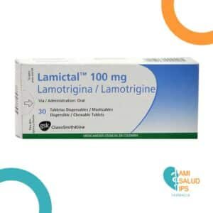 LAMICTAL LAMOTRIGINA 100MG C*30 TABLETAS DISPERSABLES/MASTICABLES GLAXOSMITHKLINE