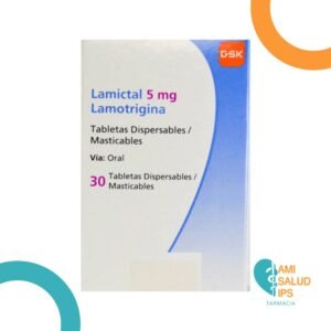 LAMICTAL LAMOTRIGINA 5MG FCO*30 TABLETAS DISPERSABLES / MASTICABLES GLAXOSMITHKLINE