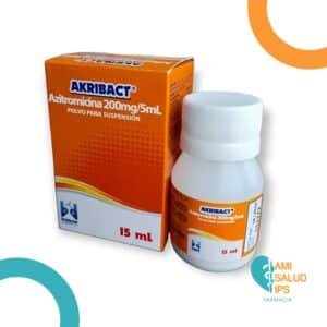 AKRIBACT AZITROMICINA 200MG/5ML POLVO PARA RECONSTITUIR A SUSPENSION ORAL FRASCO*15ML BD FARMA