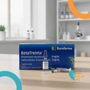 BETATREINTA BETAMETASONA DIPROPIONATO 5MG, BETAMETASONA FOSFATO 2MG SUSPENSION INYECTABLE * 1ML EUROFARMA