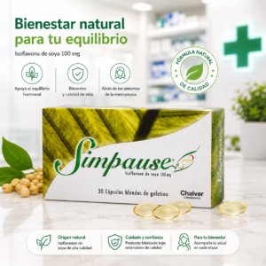 SIMPAUSE ISOFLAVONAS SOYA 100MG C*30 CAPSULAS BLANDAS CHALVER