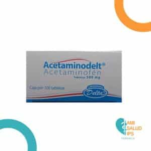 ACETAMINODELT ACETAMINOFEN 500MG C*100 TABLETAS DELTA