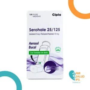 SEROHALE SALMETEROL 25MCG, PROPIONATO FLUTICASONA 125MCG AEROSOL INHALADOR BUCAL FRASCO*120 DOSIS CIPLA