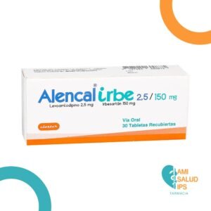 ALENCAL IRBE 2.5/150 LEVOAMLODIPINO 2.5MG, IRBESARTAN 150MG C*30 TABLETAS RECUBIERTAS CLOSTER PHARMA