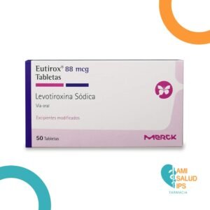 EUTIROX 88 LEVOTIROXINA SODICA 88MCG C*50 TABLETAS MERCK