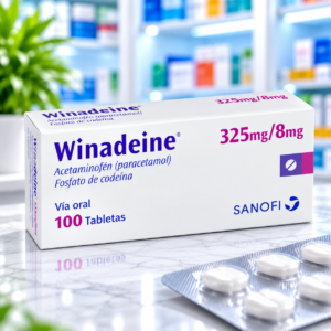 Winadeine Acetaminofen 325mg, Codeina 8mg C*100 Tabletas Sanofi