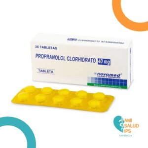 PROPRANOLOL 40MG BLISTERS*20 TABLETAS NOVAMED