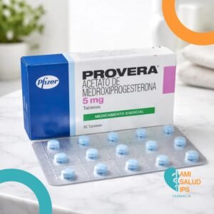 PROVERA ACETATO MEDROXIPROGESTERONA 5MG C*30 TABLETAS PFIZER