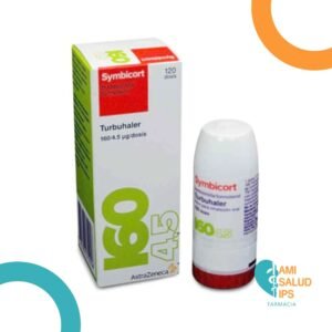 SYMBICORT TURBUHALER BUDESONIDA 160MGC, FORMOTEROL FUMARATO 4.5MCG POLVO INHALACION BUCAL FCO*120 DOSIS  ASTRAZENECA