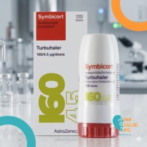 SYMBICORT TURBUHALER BUDESONIDA 160MGC, FORMOTEROL FUMARATO 4.5MCG POLVO INHALACION BUCAL FCO*120 DOSIS  ASTRAZENECA