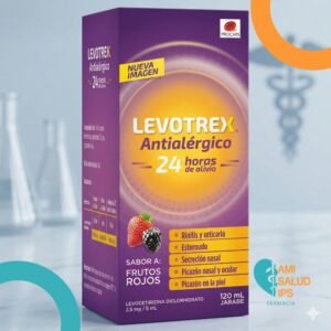 LEVOTREX ANTIALERGICO LEVOCETIRIZINA 2,5MG/5ML JARABE FRUTOS ROJOS FRASCO*120ML PROCAPS