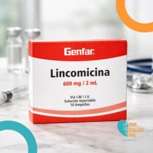 LINCOMICINA 600MG/2ML SOLUCION INYECTABLE AMPOLLA*2ML GENFAR