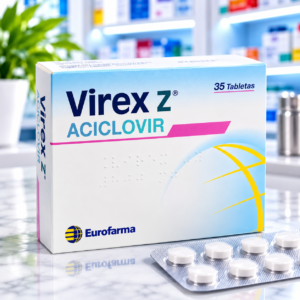 VIREX Z ACICLOVIR 800MG C*35 TABLETAS - EUROFARMA