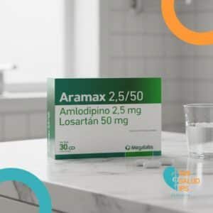 ARAMAX 2.5/50 AMLODIPINO 2.5MG, LOSARTAN 50MG C*30 CAPSULAS - MEGALABS