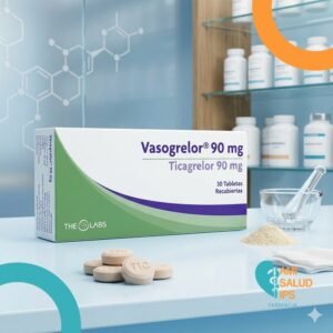 VASOGRELOR TICAGRELOR 90MG C*30 TABLETAS RECUBIERTAS - THE LABS