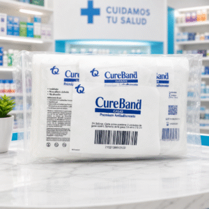 CUREBAND GASA PREMIUM ANTIADHERENTE ESTERIL  7.5*7.5 CM BOLSA*24 SOBRES*2 GASAS - TECNOQUIMICAS