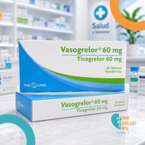 VASOGRELOR TICAGRELOR 60MG C*30 TABLETAS RECUBIERTAS - THE LABS
