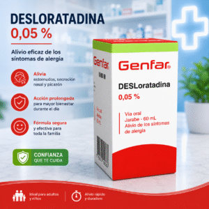 DESLORATADINA 0.05% JARABE FRASCO*60ML - GENFAR