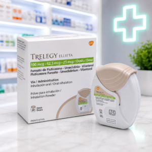 TRELEGY ELLIPTA FUROATO DE FLUTICASONA 100MCG, UMECLIDINIO 62.5MCG, VILANTEROL 25MCG POLVO PARA INHALAR FRASCOX30 DOSIS - GLAXOSMITHKLINE