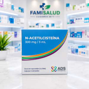 N-ACETILCISTEINA 300MG/3ML SOLUCION INYECTABLE IV/INH AMPOLLA * 3ML - ADS PHARMA