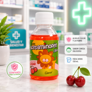ACETAMINOFEN 150MG/5ML JARABE FRASCO*120ML CEREZA - LAPROFF