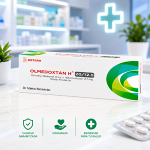 OLMEDOXTAN H OLMESARTAN 20MG, HIDROCLOROTIAZIDA 12.5MG C*30 TABLETAS RECUBIERTAS - HETERO