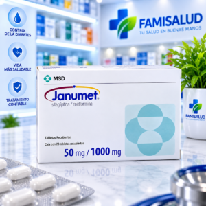 JANUMET SITAGLIPTINA 50MG, METFORMINA 1000MG C*28 TABLETAS RECUBIERTAS - MSD